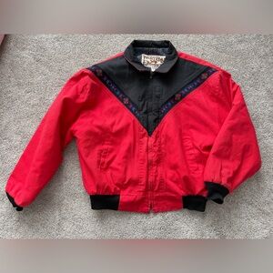 Vintage 90s Western Frontier Aztec Southwestern Blanket Lined Jacket- Size 3X